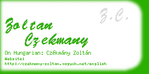 zoltan czekmany business card
