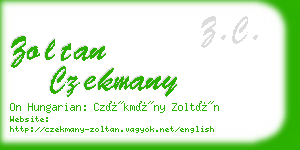 zoltan czekmany business card